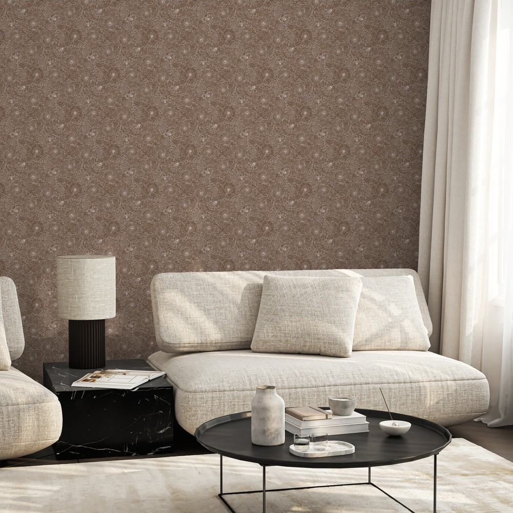 Picture of Bees and Flowers in Brown - 1032001-07